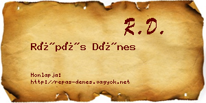 Répás Dénes névjegykártya
